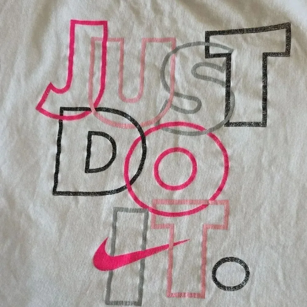 Nike Gray and Pink Short Sleeve Tee
